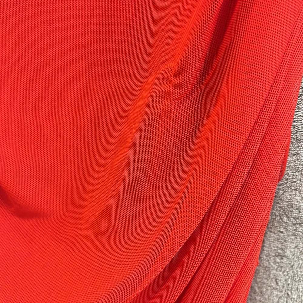 NWT-Red Rouched Dress - Picture 6 of 8